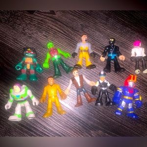 Lot of 10 Fisher-Price Imaginext Mixed Lot Action Figures - Buzz, TMNT and More